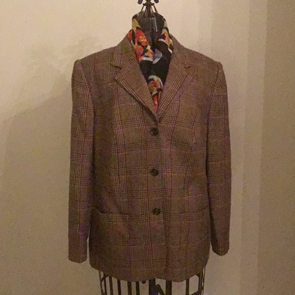 Women’s Embassy Row wool plaid blazer size 16W